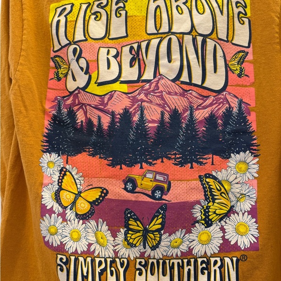 Simply Southern “Rise Above & Beyond” Butterfly/Jeep Long Sleeve Tee - Picture 3 of 5